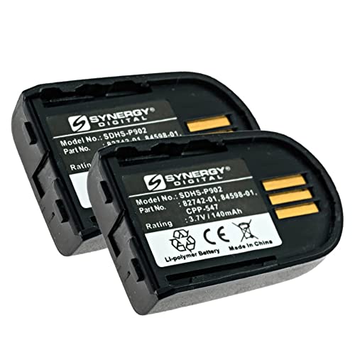 Synergy Digital Cordless Phone Batteries, Compatible with Plantronics 82742-01 Cordless Phone, (Li-Pol, 3.7V, 140 mAh) Ultra High Capacity, Combo-Pack Includes: 2 x SDHS-P902 Batteries