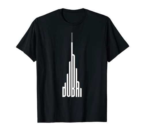 Cool Dubai Burj Khalifa Skyscraper Vintage Royalty Dubai UAE T-Shirt