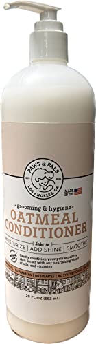 Dog Conditioner for Dry Itchy Skin - Treatment Best for Puppy Dogs & Cat Hair - Pet Detangler Oatmeal Bath Wash Mange Anti-Itch Relief, Smell Odor Eliminator, Pets Deep Conditioning Moisturizer