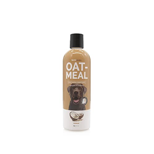 Bark2Basics Oatmeal Dog Conditioner, 16 oz - Natural Colloidal Oatmeal, Moisturizing, Relieves Dry Itchy Skin, Eliminates Static, Coconut Fragrance