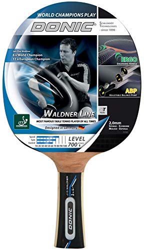 Donic-Schildkrt Waldner 700 Table Tennis Bat, ABP Handle, 2.0 mm Sponge, 3-Star Donic Pad - ITTF, 754872