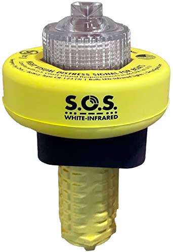 Sirius Signal C-1004 SOS One Color and Infrared Visual Distress Signal with Storage Mount, Daytime Distress Flag, and Whistle - CG Approved