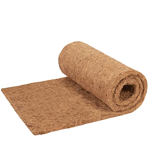 GreatBuddy Coco Liner Roll 40x12 Inch, Natural Coconut Liners for Planters, Thick Coco Fiber Mat for Hanging Basket, Animal Mats and More,Easy to Cut