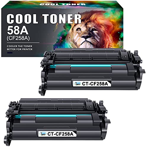 58A CF258A Black Toner Cartridge Replacement for HP 58A CF258A 58X CF258X Toner for HP Laserjet Pro M404n M404dn MFP M428fdw M428fdn M404dw M428dw M404 M428 M406 Printer Toner Ink (2-Pack)