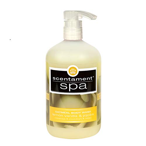 Best Shot Scentament Spa Oatmeal Body Wash, Ideal Skin Care Product for Your Pet, Hypoallergenic Pet Grooming Shampoo, Lemon Vanilla, 16 Oz.