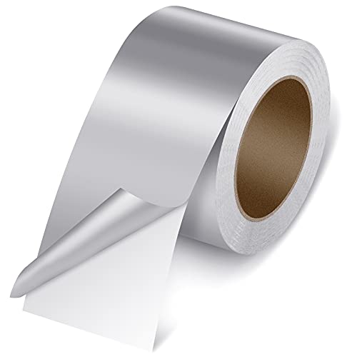 Outus Aluminum Tape High Heat Resistant Sealing Tape High Temperature Flue Tape Aluminum Foil Duct Tape High Temp Metal HVAC Tape for Duct Work Units Furnace Dryer Vent, 115 Feet (2.36 Inch in Width)