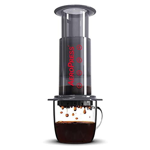 Aeropress Original Coffee Press  3 in 1 brew method combines French Press, Pourover, Espresso - Full bodied, smooth coffee without grit, bitterness - Small portable coffee maker for camping & travel