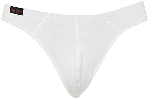 Jack Adams Men's Bikini Thong, White, Medium