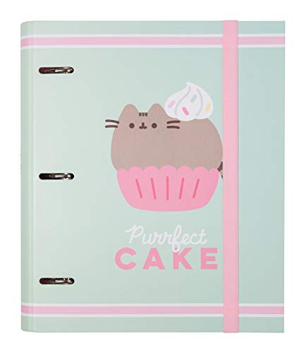 Official Pusheen Premium 3 Ring Binder - File Folder 12.6 x 10.6 inches, Durable Hard Cover Ring Binder, Organizer for School or Office - Pusheen Gift - Kawaii Stationery - Pusheen Stationery