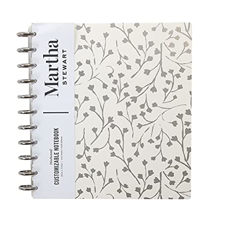 Martha Stewart Cream Vine Poly Letter Discbound Notebook, Letter Sized