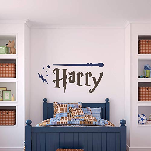 Wizard Name Wall Decal - Custom Name Wall Decal - Boys Name Decal - Personalized Name Wall Decal Nursery Decal - Boys Room Decal - Wand Decal