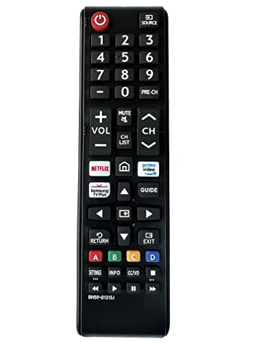 Smartway2save BN59-01315J Replacement Remote Control Compatible for All Samsung LCD LED QLED 8K 4K UHD Curve Crystal HDTV Smart Televisions with Netlfix Prime Video Samsung TV Plus Apps.