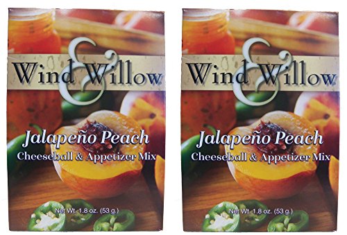 Wind & Willow Savory Jalapeno Peach Cheeseball and Dip Mix (Pack of 2)