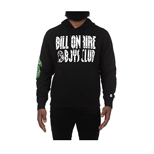 Billionaire Boys Club Clothing Men BB Straight Font Screen Printed Fashion Hoddie Black