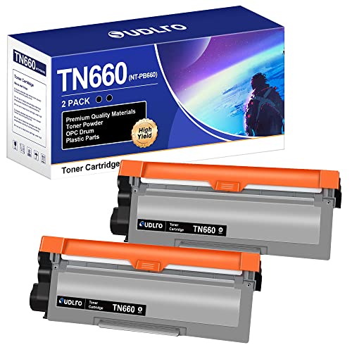 SUDLTO TN660 Toner Cartridge Brother Printer Replacement for Brother TN660 TN-660 TN630 TN-630 NT-PB660 to Compatible with HL-L2300D HL-L2380DW HL-L2320D DCP-L2540DW HL-L2340DW HL-L2360DW (2 Black)