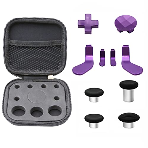 Replacement Thumbsticks, D-pad, Paddles Trigger Buttons for Xbox One Elite Controller Series 2 & Elite Series 2 Core Controller (E-10IN1-Purple)
