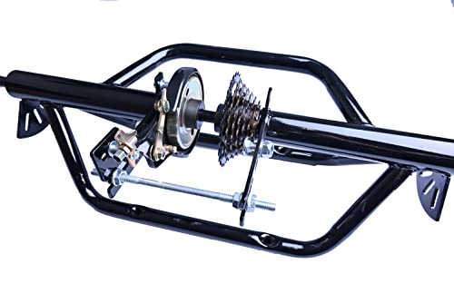 Trike Rear Axle,Tricycle Conversion Kit 7 Speed, 5/8Inch Axle(15.8mm)Black Or White Frame .This Tricycle Part Suitable for Adult Bicycle Or Motorcycle. (Black)