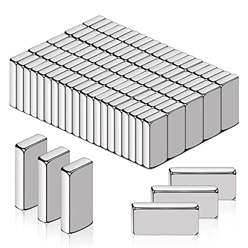 MIKEDE 100Pcs Small Neodymium Magnets Bar, 10x5x2mm Strong Rare Earth Magnets Rectangular Neodymium Magnets for Crafts, Heavy Duty Magnets Strips for Crafts, Refrigerator, Tool Storage,Whiteboard, DIY