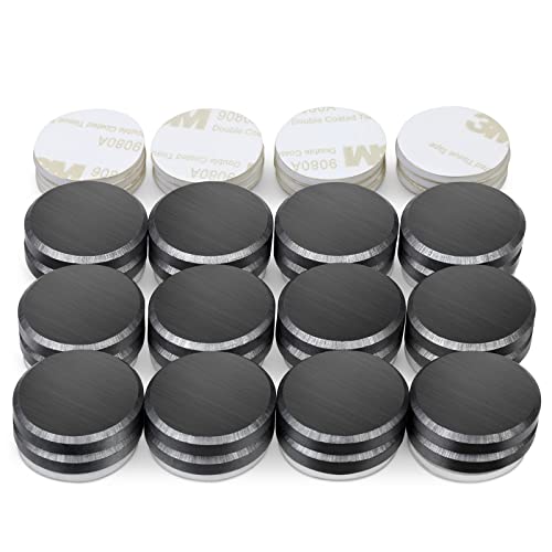 Anpro Round Magnets for Crafts - Strong Ceramic Magnets with Adhesive Backing -1 Inch (25mm) Ceramic Disc Magnets for Refrigerator Button DIY Cup Tiny Magnet Craft Hobbies,School Crafts,24 Pack