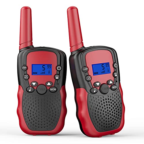 AIKTUPSY Outdoor Toys for Kids Ages 4-8, Kids Walkie Talkies 2 Pack 3 Miles Long Distance with Flashlight, Handheld Walky Talky for Kids Interactive Toys Birthday Gifts for Girls Boys 5-7 Year Old