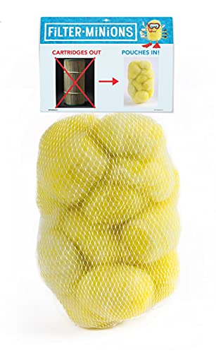 Filter Minion Miracle Balls, 1 Pouch FM1P-G The Perfect Replacement Filter for Above Ground Pools, Cartridges 3"-6" Tall, Yellow