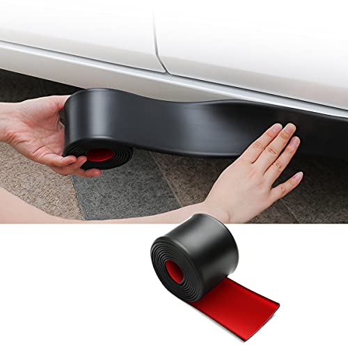 13ft*3.15in [Side] [Skirt]s Protector, [Universal] Rubber [Anti]-[Scratch Edge Guards for Cars, Sedans, Truck, SUV Bumper (Black)