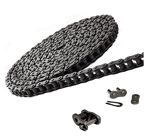 Jeremywell 41 Roller Chain 5 Feet with 1 Connecting Link + 1 Offset Link for Go Karts, Mini Bikes, Scooters, ATV, MTV, Dirt Bike and Other Industrial Machinery