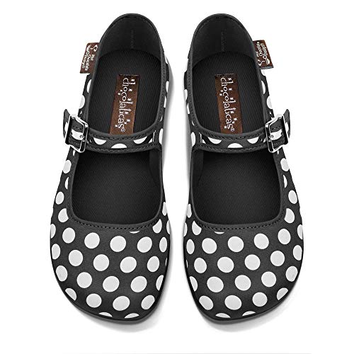 Hot Chocolate Design Chocolaticas Black Polka Women's Mary Jane Flat Multicoloured HCD 35