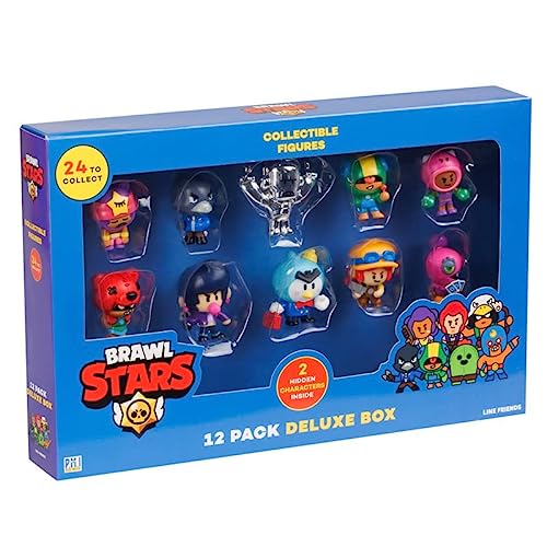 Brawl Stars Collectible Figures | 12 Brawl Stars Toys Out of 24 Collectibles in 1 Pack | 1 Rare Mystery Figure | Officially Licensed - Figurines, Party Supplies, Gift for Video Gamer