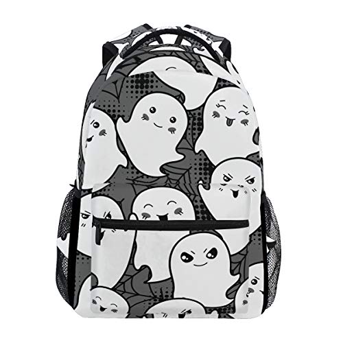 domook School College Backpack Rucksack Travel Bookbag Outdoor Cute (Funny Ghost Skull) One Size