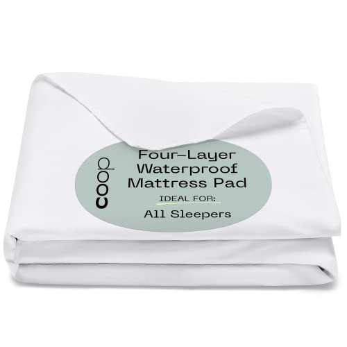 Coop Home Goods Pad for Incontinence Washable - Reusable Waterproof Underpad - 6 Cups Absorbency,Soft,Noiseless,Oeko Tex Certified - Mattress Pad for Adult,Children,Pets - 39 x 39.5 Inches Twin