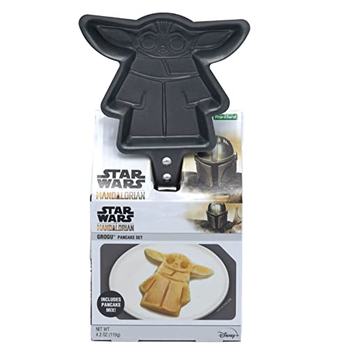 Star Wars The Mandalorian Baby Yoda (Grogu) Pancake Skillet & Pancake Mix Gift Set, By Frankford Candy