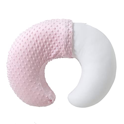 Baby Nursing Pillow and Body Positioner with Premium Minky Slipcover for Breastfeeding for Baby Boys and Girls, Feeding Pillow with Breathable Comfortable Pillowcase (Blushing Bride)