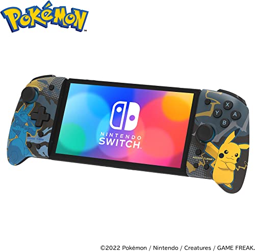 HORI Nintendo Switch Split Pad Pro (Pikachu & Lucario) - Ergonomic Controller for Handheld Mode - Officially Licensed by Nintendo & Pokmon