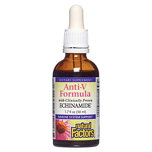 Natural Factors, Anti-V Liquid Formula, Echinacea Supplement for Immune and Wellness Support, Organic, Non-GMO, 1.7 oz (50 servings)