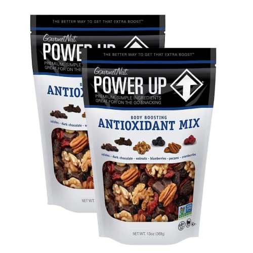 Power Up Trail Mix - Antioxidant Mix, 100% All Natural Trail Mix (Pack of 2)