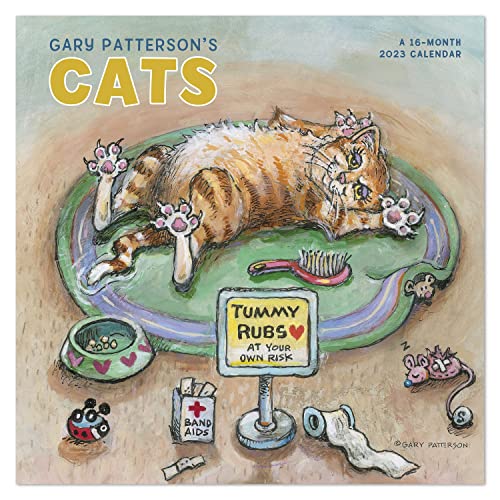 2023 Gary Pattersons Cats Monthly Wall Calendar, 16 Months, 12" x 12" (DDD5502823)