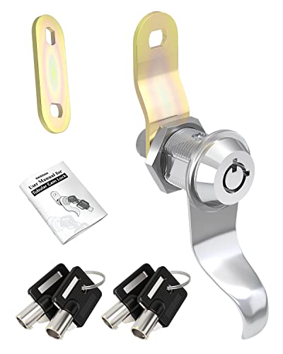 Naissian RV Locks for Storage Door 7/8 Inch, RV Compartment Locks Cam Locks for Camper Travel Trailer Cabinet with Keys 7/8", Pack of 1 Locks with 4 Keyed Alike with Manual