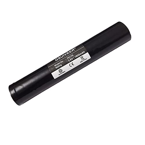 GSUIVEER 75175 Rechargeable Battery 3.6V 1800mAh Ni-CD Compatible with Streamlight Stinger 75175 75375 75300 75500 75810 76000 76300, PolyStinger, Pelican M9, FL126 Flashlight (1 Pack)
