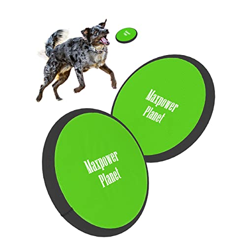 Maxpower Planet - Dog Frisbee (2 Packs) - Dog Frisbee Soft to Catch and Easy to Spot - Floating Frisbee for Dogs - Interactive Frisbee Dog Toy for Large, Medium, Small Dogs- 10-inch