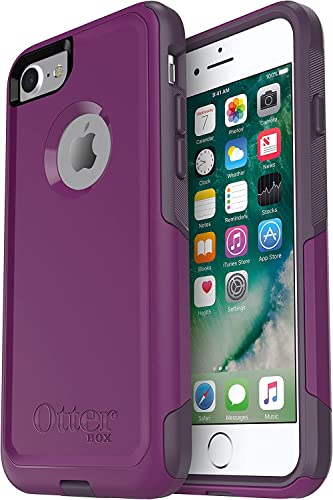 OtterBox Commuter Series Case for iPhone SE (3rd & 2nd gen) & iPhone 8/7 (Only) - Non-Retail Packaging - Plum Way (Plum Haze/Night Purple)