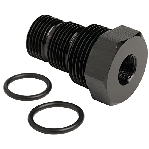 Podavelle 1/2-28 Female to 3/4-16 13/16-16 3/4 NPT Male Hose Adapter Reducer Fitting Connector Aluminum Black