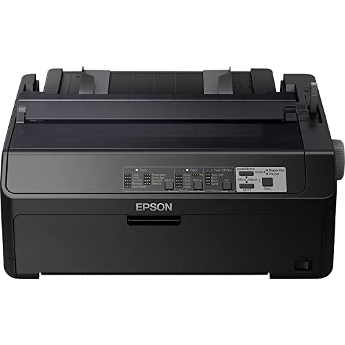 Epson LQ-590II Impact 24-Pin 80-Column Dot Matrix Printer, Black - Serial Connectivity, Single-Function Invoice Printer, Monochrome, Print Speed up to 584 CPS