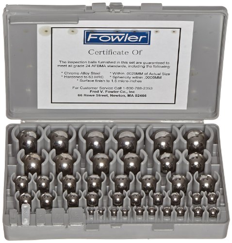 Fowler 52-438-777-0 Gage Ball Set, 50 Pieces