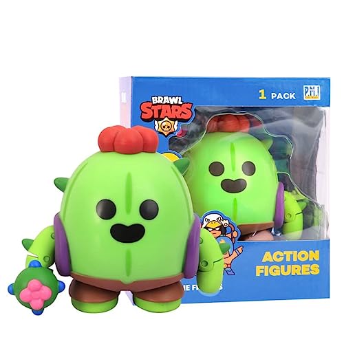 P.M.I. Brawl Stars Action Figure | Spike Cactus Figure | 4.5-Inch-Tall Collectibles | Brawl Stars Toy Figurine| Ofically Licensed Toys, Supercell, Gift for Video Gamer - Articulated Figure