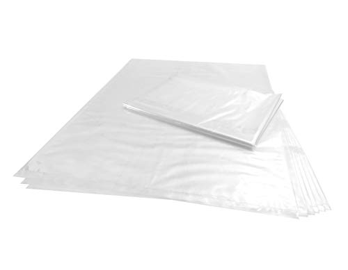 Wowfit 100 CT 12x18 inches 1.1 Mil Clear Plastic Flat Open Poly Bags Great for Food Storage, Packaging and More (12 x 18 inches)