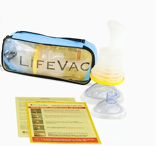 LifeVac Blue Travel Kit - Choking Rescue Device, Portable Suction First Aid Kit for Kids and Adults, Airway Suction Device for Children