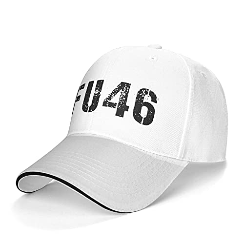 Ali Yee Fu46 Men's Outdoor Sports Baseball Cap Curved Baseball Cap Classic Casual Hat White, One Size