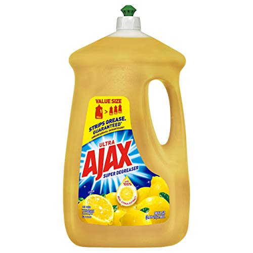 Ajax 149110 Ultra Dish Liquid, Super Degreaser Lemon, 90 Fl Oz (Pack of 4)