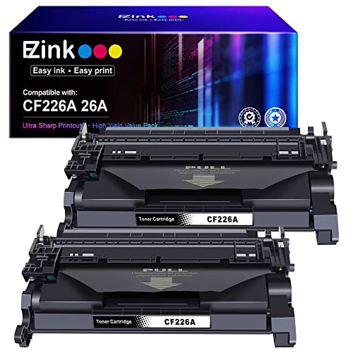 E-Z Ink (TM Compatible Toner Cartridge Replacement for HP 26A CF226A 26X CF226X to use with M426fdw Laserjet M402dn Laserjet M402n Pro MFP M426fdn M402dw M426dw M402d Printer (2 Black)